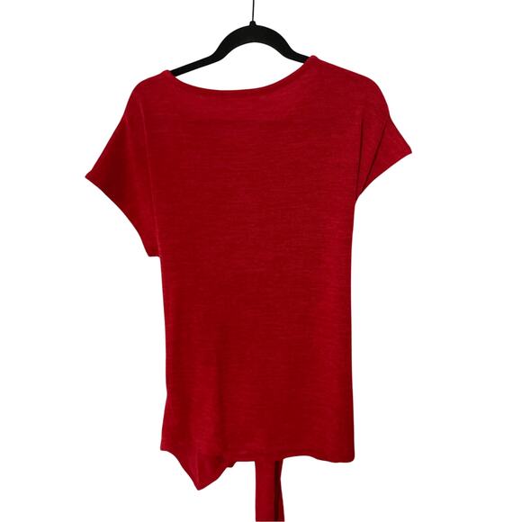 Seven For All Mankind Women's Red Front Tie Valentines Day  Lover Blouse Medium - Picture 5 of 5